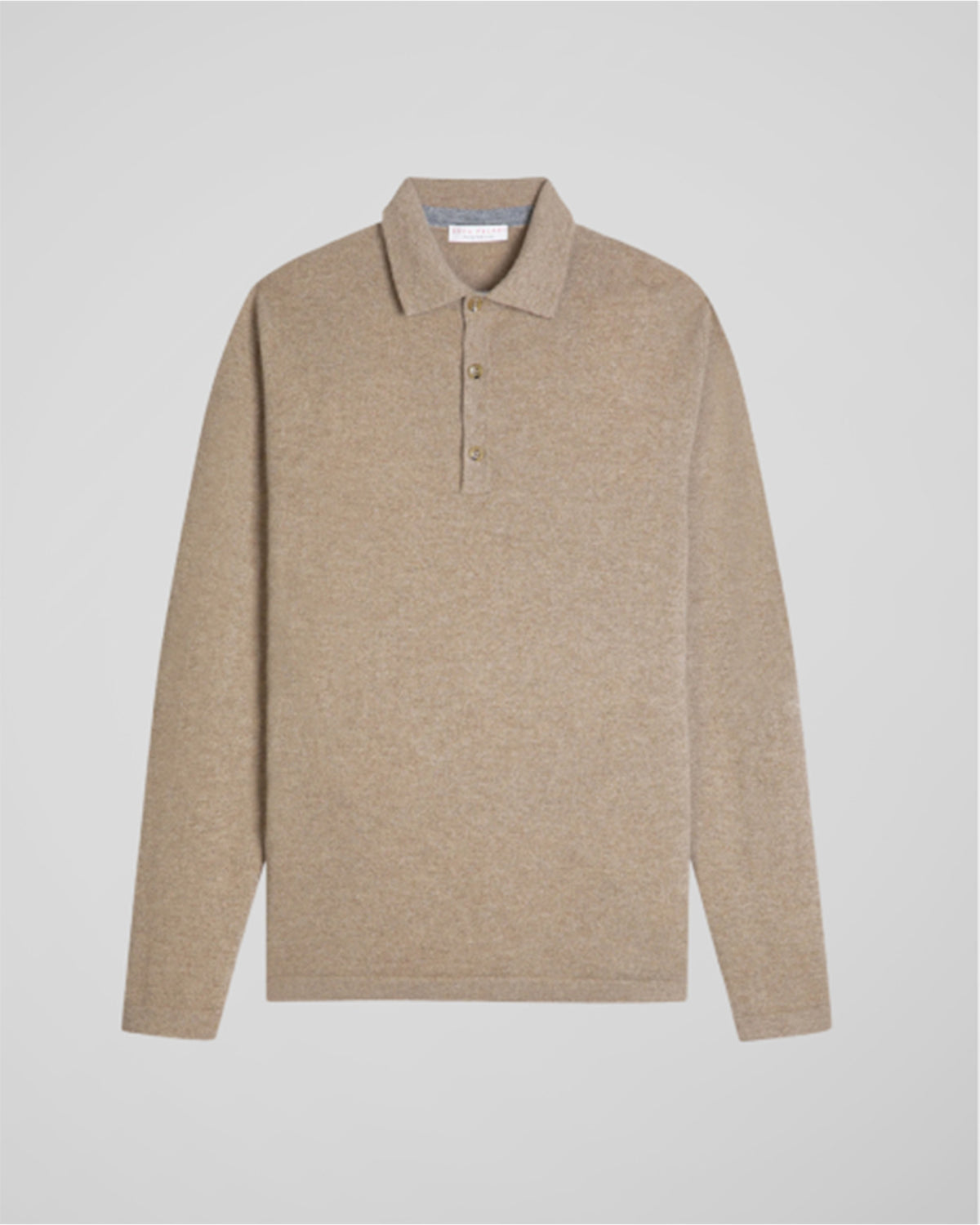 The Cashmere Long Sleeve Polo | Brun