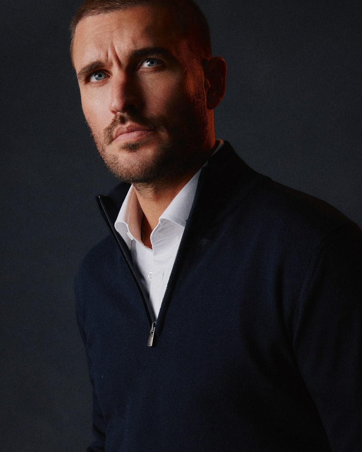 Merino Quarter-zip | Navy